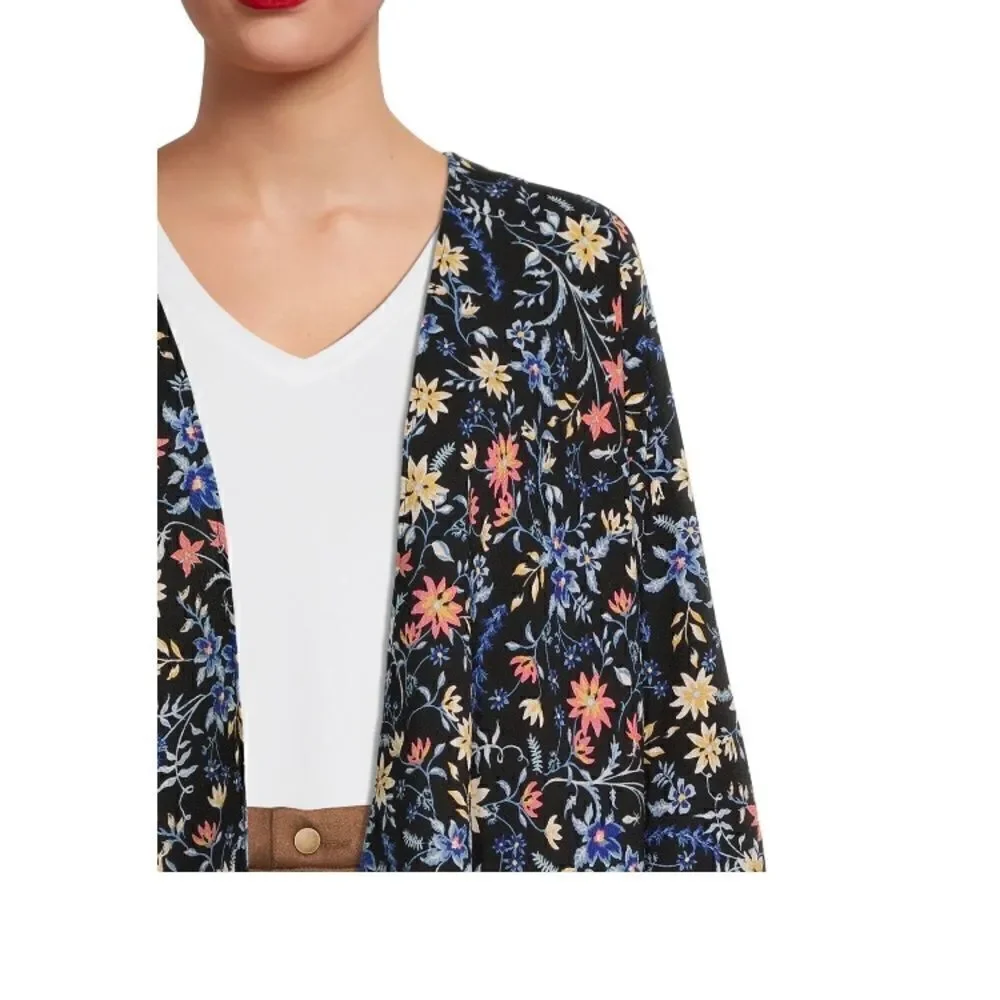 Women’s Waterfall Printed Kimono Layering Piece